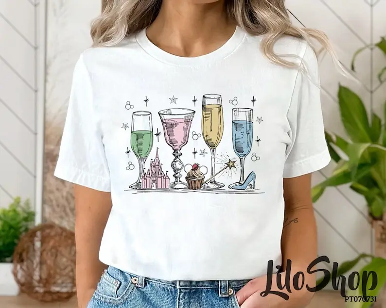 Princess Wine Shirt, Epcot Drinking Around the World Shirt, Epcot Shirt Gift, Princess Wine Lover Shirt, Girls Trip Shirt