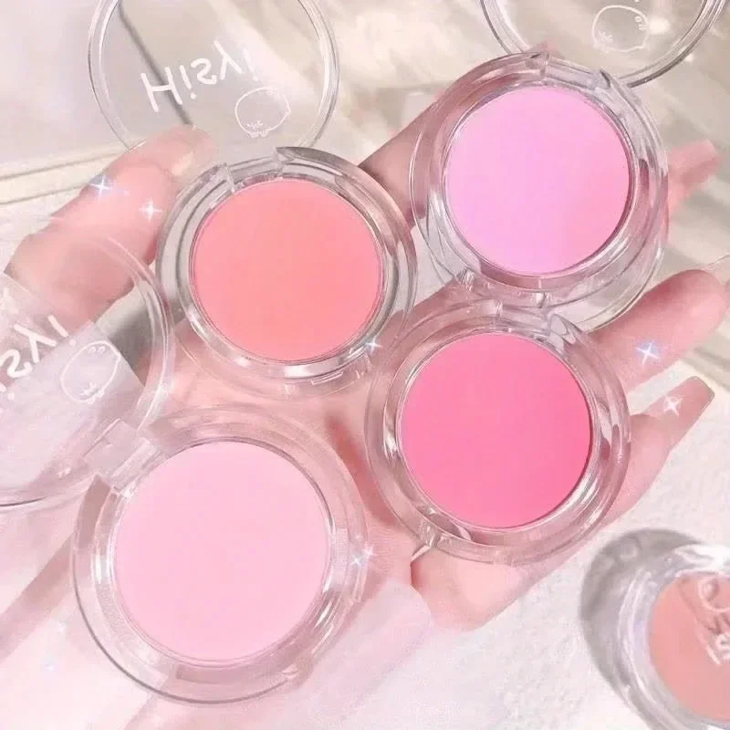 Natuurlijke perzik oranje blush waterdicht zacht monochroom mat verhelderend naakt gezicht vrouwelijke wang poeder make-up