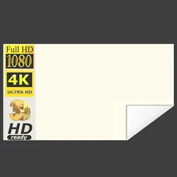 60 72 100 120 133 Inch Portable Projector Screen White Grid Anti-Light Reflective Cloth 4K 3D Projection Curtain for Home Office