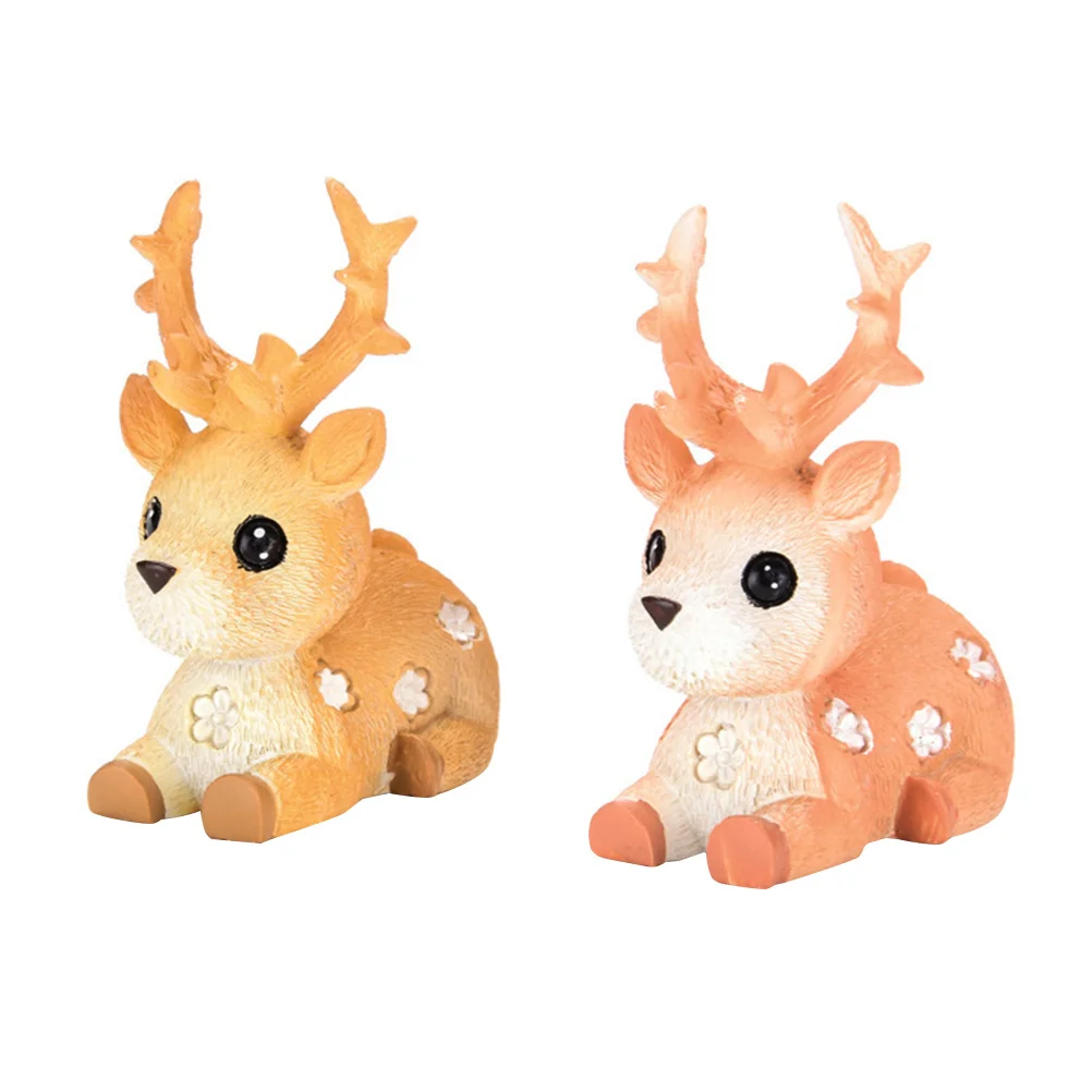 2 قطعة الحلي الإبداعية الغزلان زينة مكتب منزلي شيك تزلف الديكور صور الدعائم هدية #4