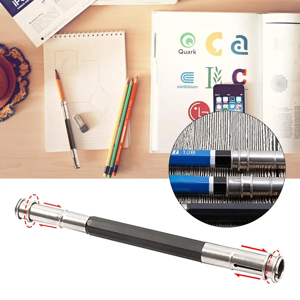 Dual-headed Art Write Tool Extender Adjustable Pencil Sleeve Practical Exquisite Portable Creative Painting Drawing Tool