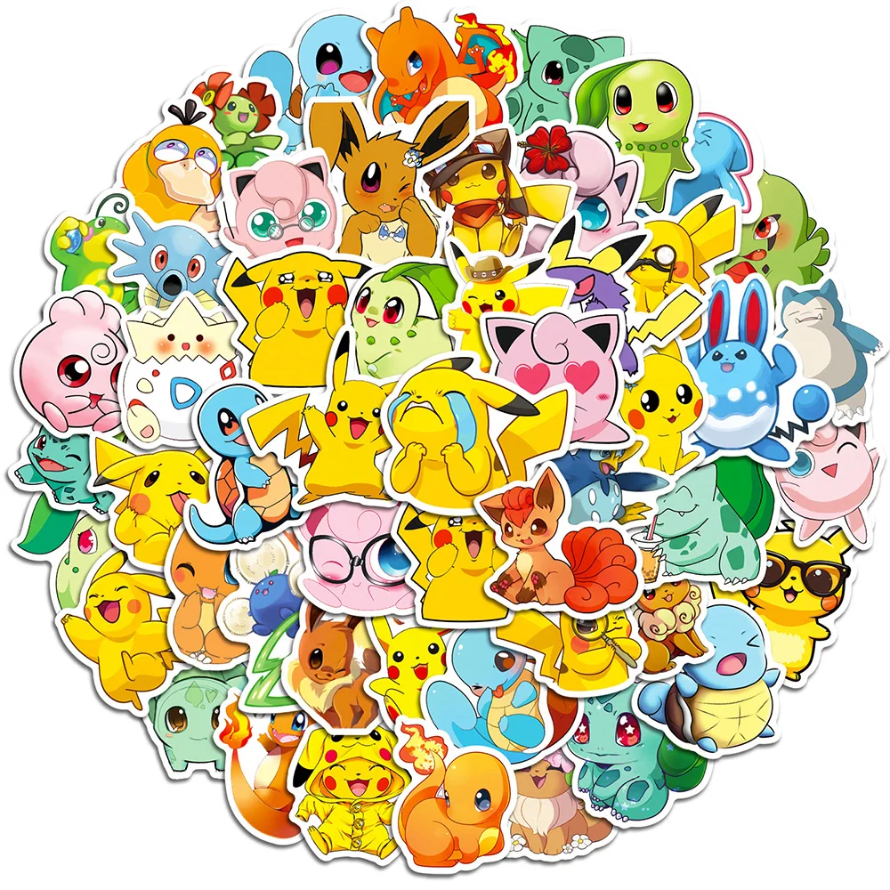 10/30/50 Stück süße Pokemon Anime Graffiti-Aufkleber Pikachu Jigglypuff Aufkleber DIY Handy Fahrrad Laptop Koffer Lustige Cartoon-Aufkleber