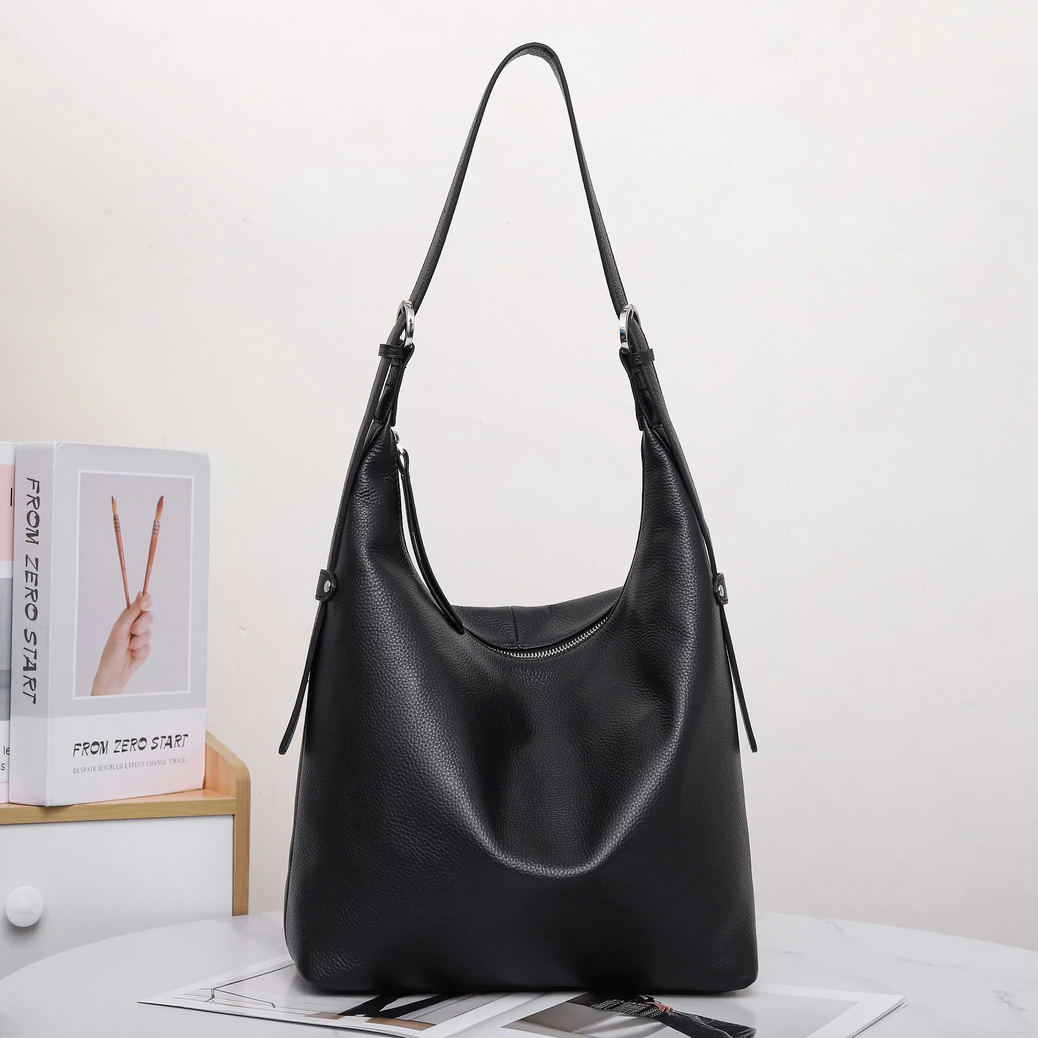 

Genuine Grade Cow Leather Women Fashion Tote Luxury Deisgner Brand Cowhide Female Shoulder Crossbody Female Bucket Bag for Woman