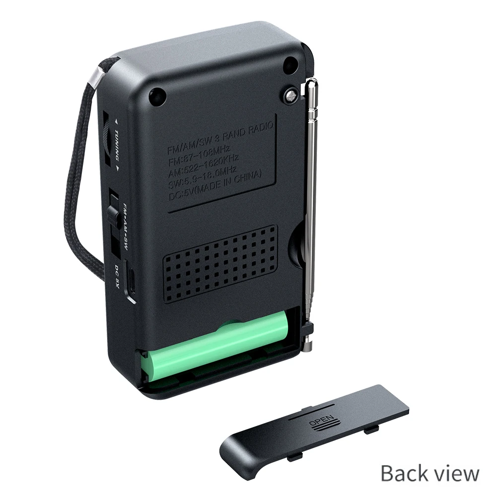 Radio Portabel TG66 TG77 Full Band FM AM SW Penerimaan Terbaik Radio Mini Isi Ulang Dengan Layar HD Speaker Musik