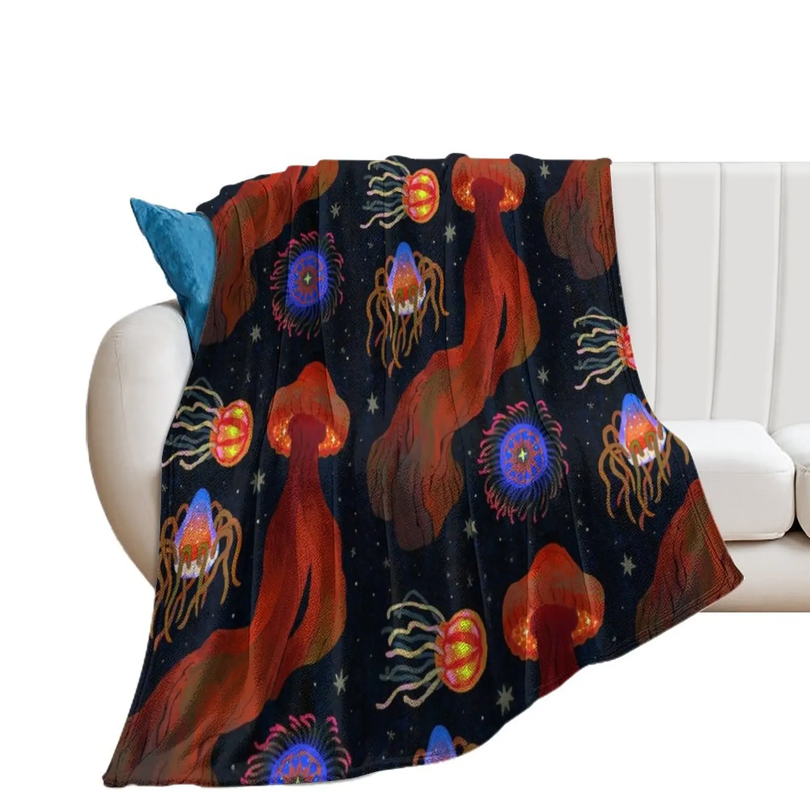 Deep Sea Jellies Throw Blanket Personalized Gift Bed linens For Sofa Thin Blankets