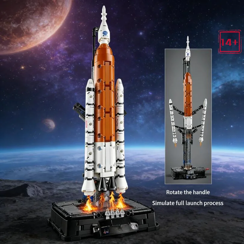 NEW Space Launch System Rocket Bricks, 632PCS STEM Building Toy for Adults Birthday Party Gifts Compatible With Legoed