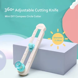 Round Cutting Knife 2-20cm Diameter Patchwork Compass Circle Cutter Scrapbooking Cutters DIY Art Knife For Photo/Krafts Paper