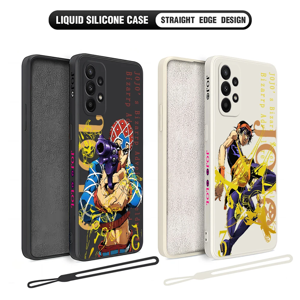 JoJo's Bizarre Adventure Phone Case For OPPO Reno 3 4 8 8T 8Z 7 7Z 6 5 Pro Plus 4G 5G Liquid Soft Silicone Cover With Hand Strap