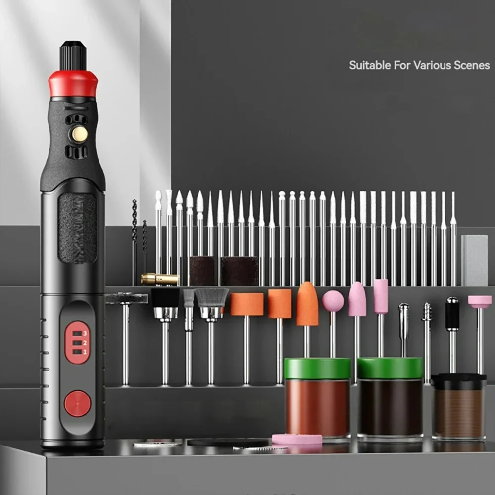 

5000-19500r 4.2V Cordless Electric Drill Engraving Machine Rechargeable Drill Tool Micro Rotary Tool Engraver Electric Drill Set