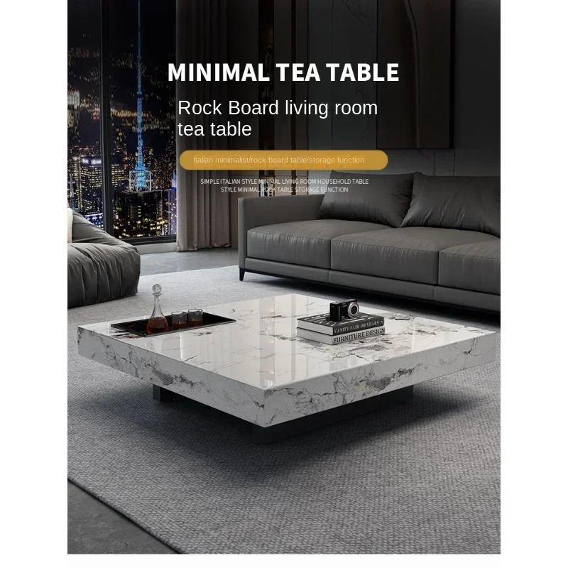 The product can be customized.Italian light luxury slate coffee table, small living room, modern simple floor, high-end sense