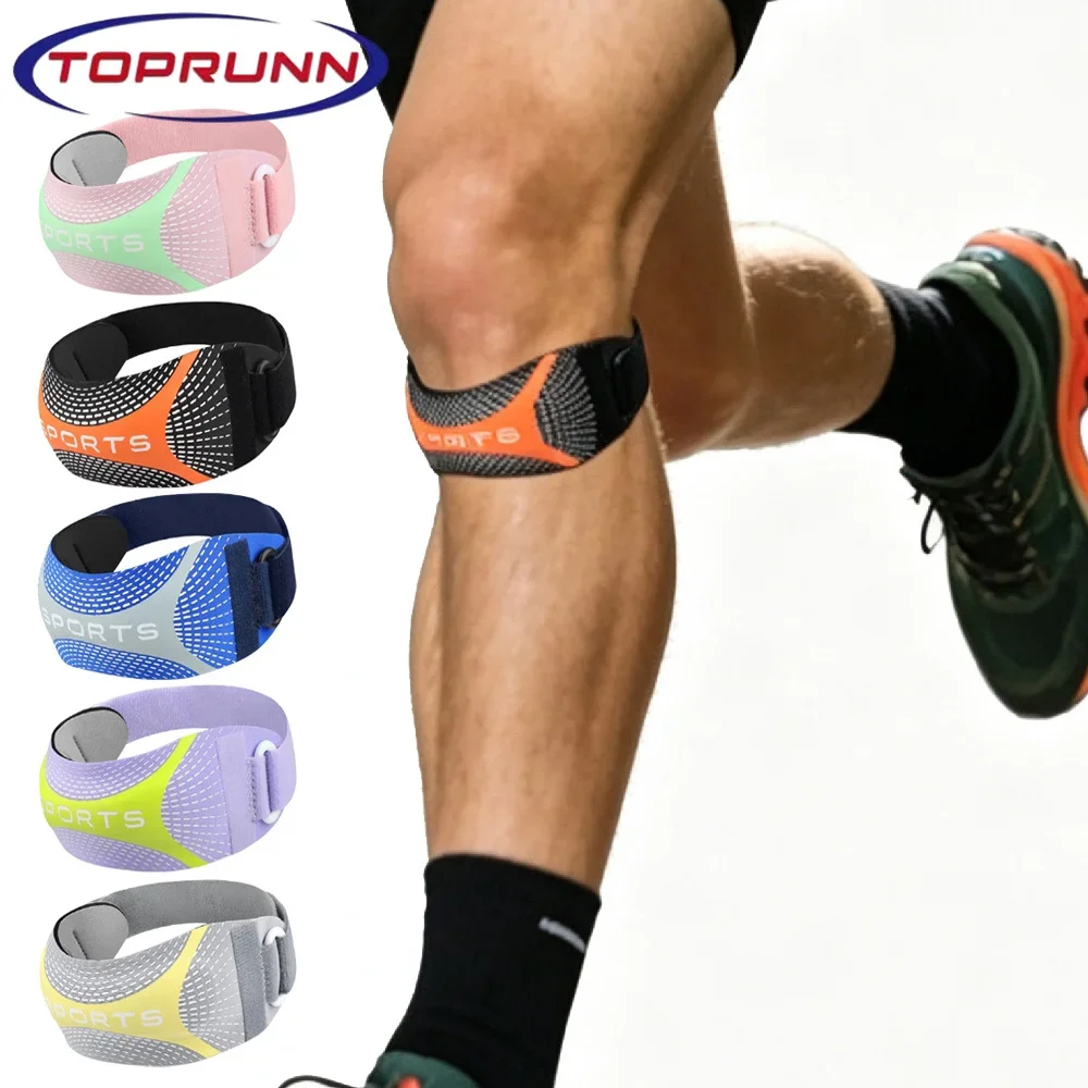 1PCS Adjustable Patellar Tendon Support Strap, Textured Non Slip Grip Knee Strap for Running, Cycling, Hiking, Gym Training
