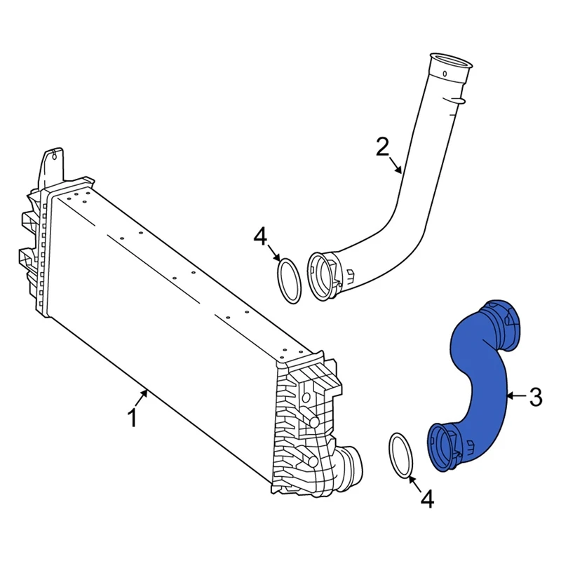 Left Turbo Turbocharger Intercooler Inlet Hose 4475280282 For Mercedes Benz Metris 2016-2019 Air Intake Hose