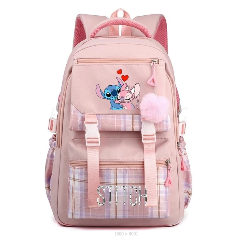 MINISO Disney Stitch Backpack Boys Girls School Student Teenager Book Bags Women Rucksack Kawaii Travel Backpack Mochila Escolar