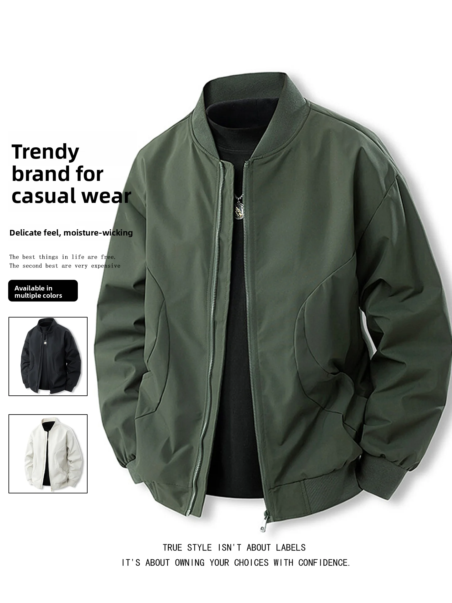 

Casual American Sle Loose Fit Baseball Jaet Trendy Streetwear Outerwear Spring Autumn New Arrival Versatile Lightweight