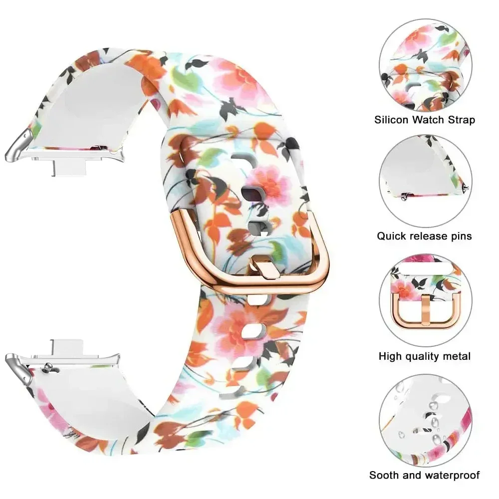 Printing Strap for Xiaomi Mi Band 8 Pro  MiBand 8 Replacement Silicone SmartWatch Wristband Bracele correa Redmi watch 4 Strap