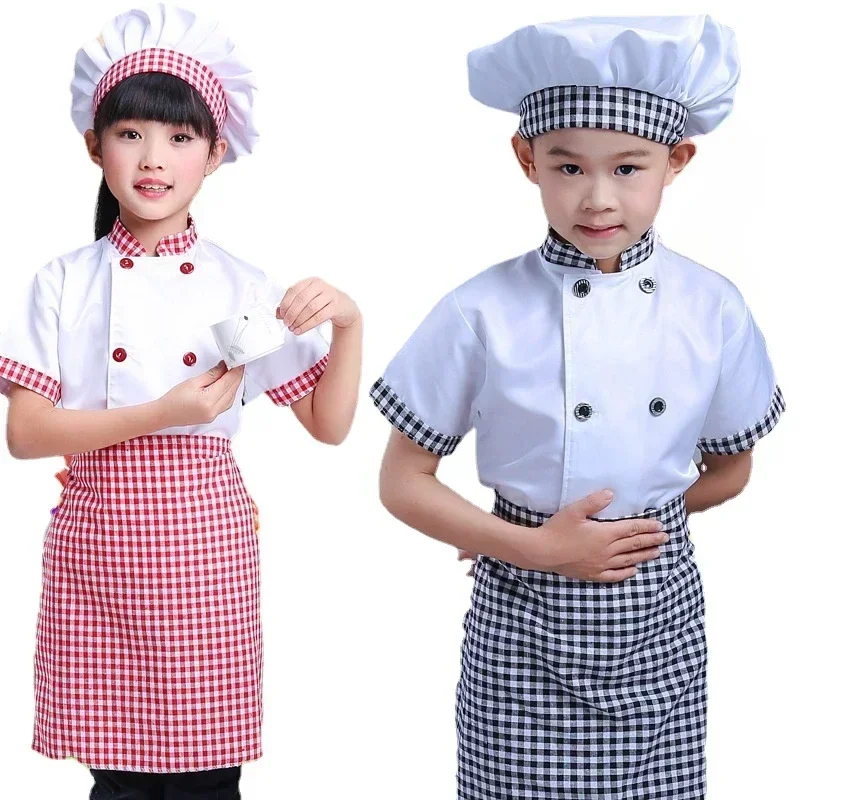 Cooking Uniform for Cosplay Party Girl Boy Kitchen Work Costume School Uniform Children\'s Chef Costumes Games Chef Uniform