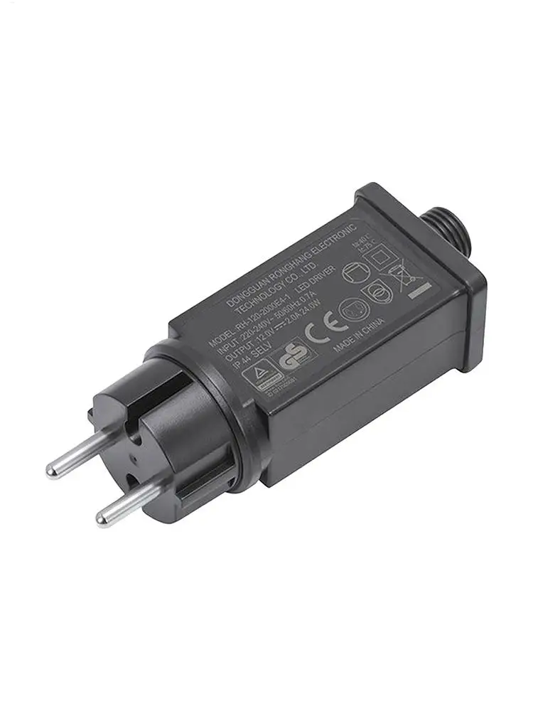 

Адаптер питания для светодиодных фонарей с вилкой европейского стандарта, IP44, водонепроницаемые гирлянды, адаптер питания, трансформатор для наружных двора, надувные лодки