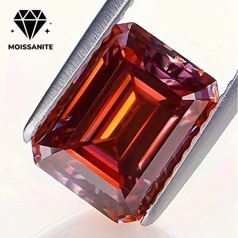 

1pc 1/2 Carat Loose Moissanite, Red Color, Excellent, Quality, Perfect for Ring, Necklace, Pendant, Earring and Other Jewelry.