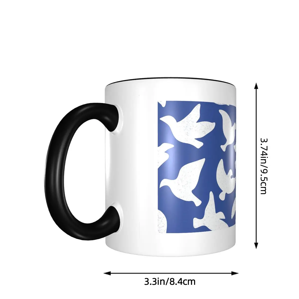 Peace To The World - Doves In The Sky Mug Funny Ceramic Coffee Cups Tea Mugs Milk Cup Drinkware Gift for Friends