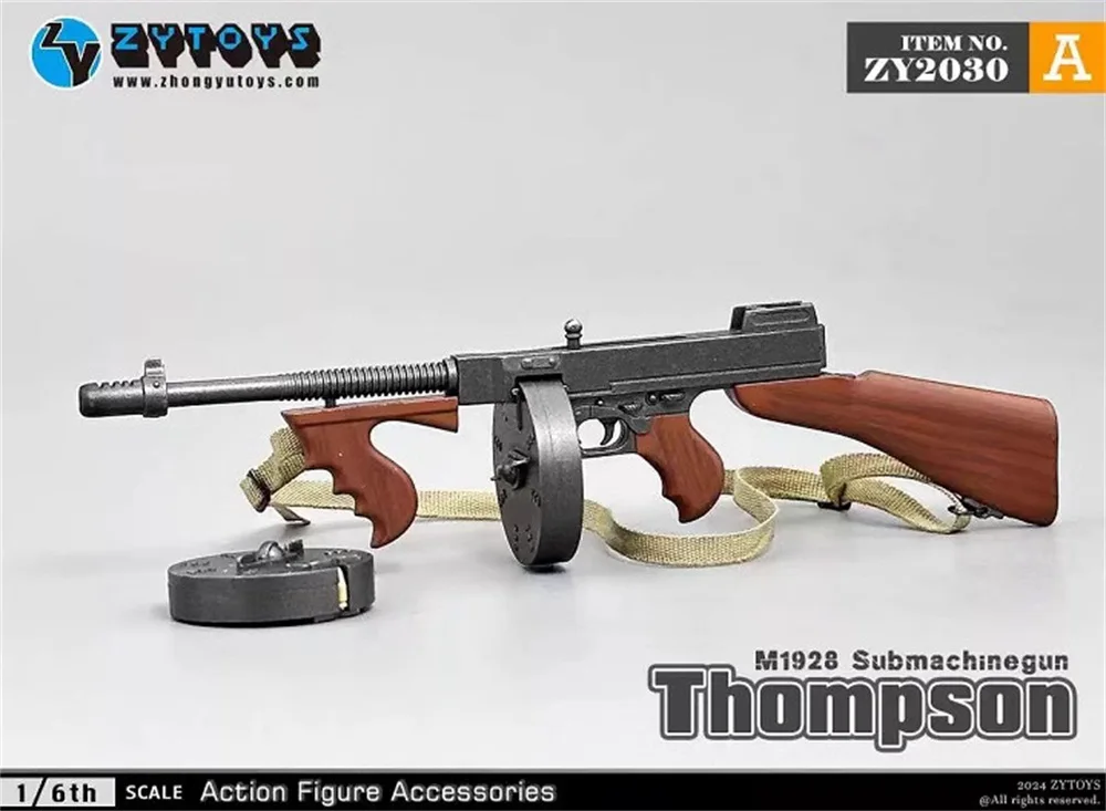 1/6 ZYTOYS M1928 Lalka żołnierza US. Figurka Thomson Mini broń Model około 15 cm nieprawdziwy dla 12-calowej figurki elementu scen DIY