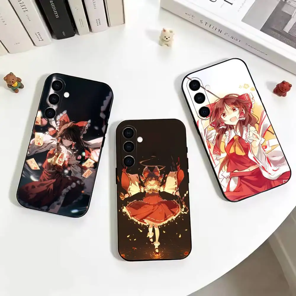 Reimu Hakurei TOUHOU  Phone Case For Samsung Galaxy A73, A72,A70,A53,A52,A51,Soft Silicone Black Cover