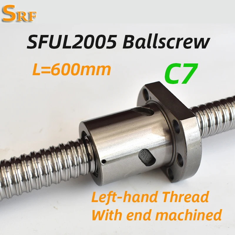 1pcs-20mm-left-hand-thread-rolled-ballscrew-sful2005-left-rotation-l-600mm-1pcs-sfu2005-ball-nut-with-bk-bf15-end-machined