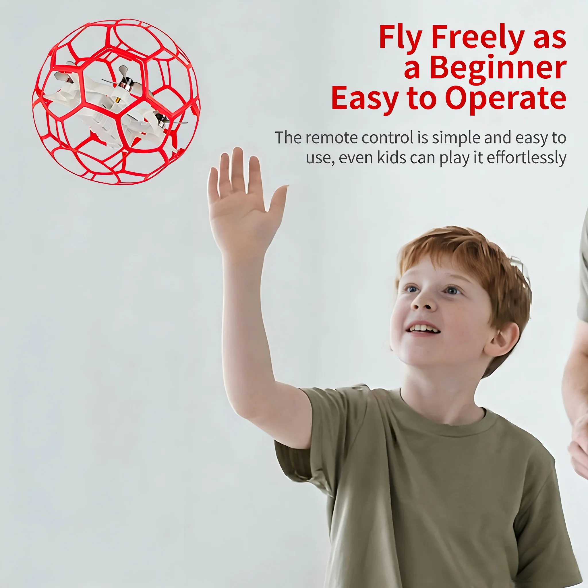 GS01 2.4G RC Racing Football Drone 3D Full Protection Pressure Altitude Brushless Remote Control Quadcopter For Kid Adult view 2