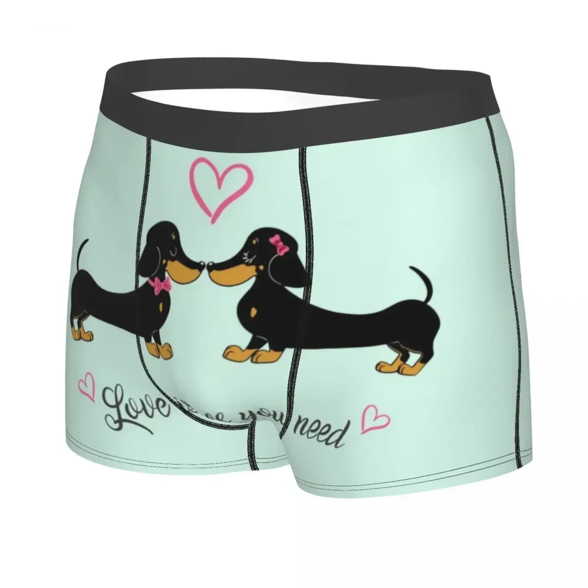 Male Fashion The Dachshund Underwear Badger Sausage Wiener Dogs Boxer Briefs Soft Shorts Panties Underpants