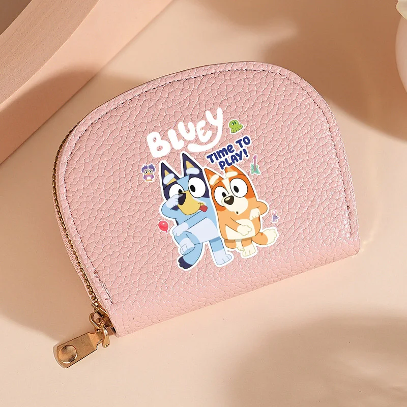 Blueyi Portafogli Portafogli da donna Moda Cerniera Portamonete corto Borsa Cartoon Anime Bingo Stampa Borse per carte Ragazze Ragazzi Regalo di Natale Nuovo