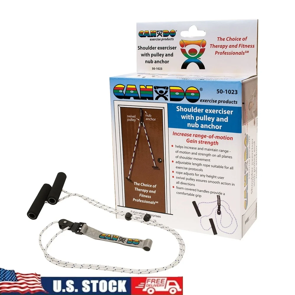 

Overdoor Shoulder Exerciser with Pulley System Adjustable Foam Handles Instructional Pamphlet Home Gym Physical Therapy