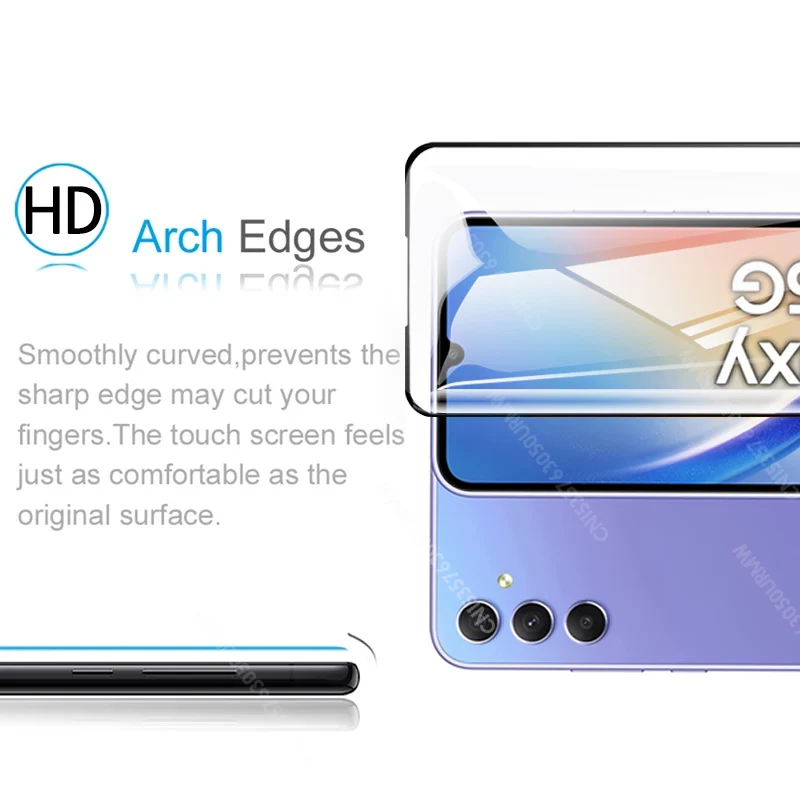 HD Tempered Glass For Samsung Galaxy A54 A14 A34 A53 A33 A13 A52 S20FE 5G Full Cover Screen Protector A73 A52S A51 A72 A23 Film