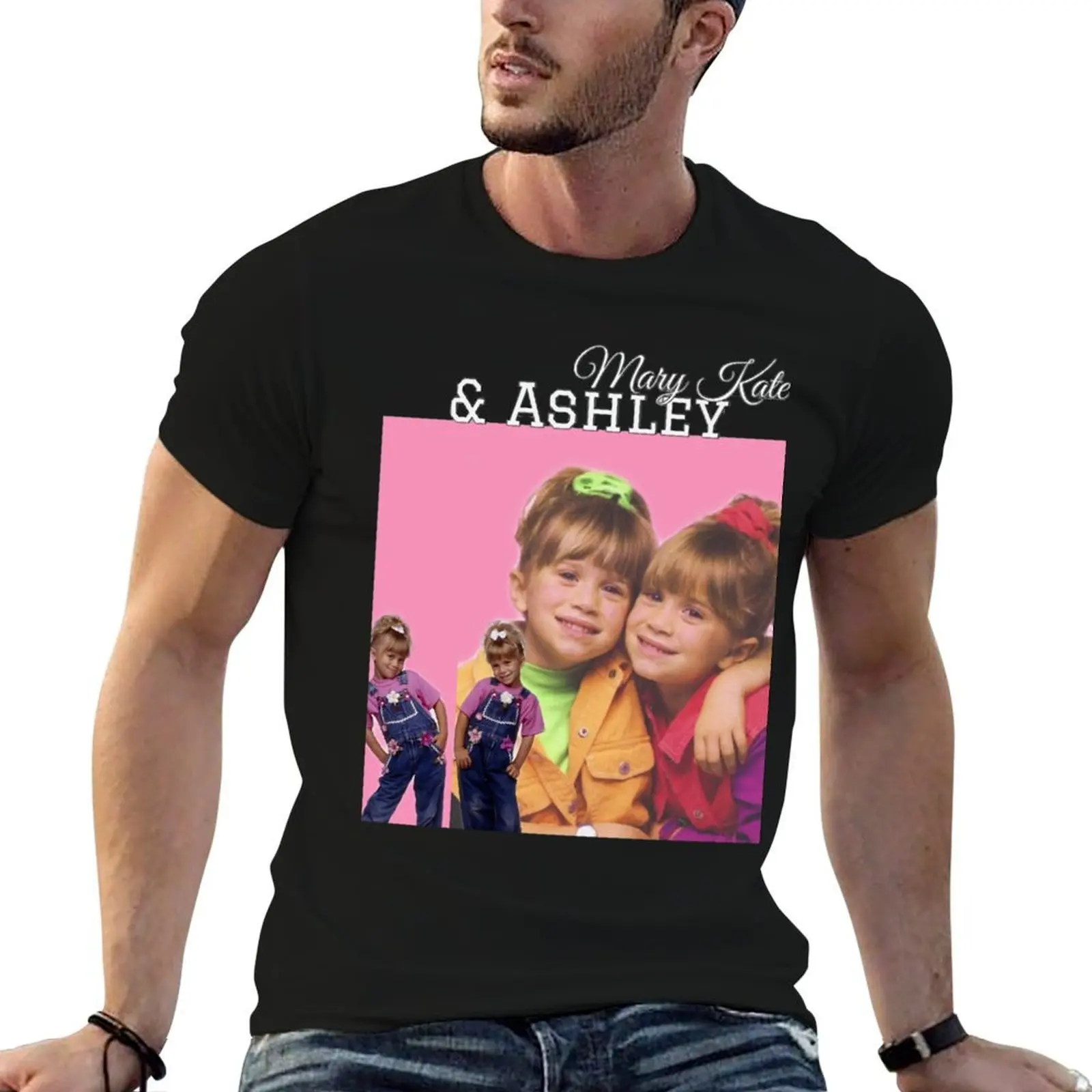 Mary Kate and Ashley Olsen T-Shirt plus size clothes Luxury man men clothings
