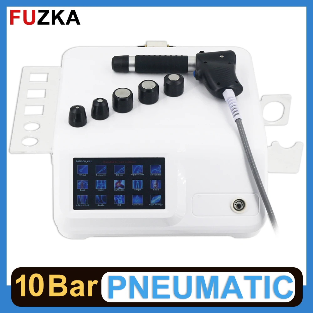 

10Bar Pneumatic Shockwave Therapy Machine For ED Treatment Effective Pain Relife Shock Wave Health Care Muscle Relax Massage