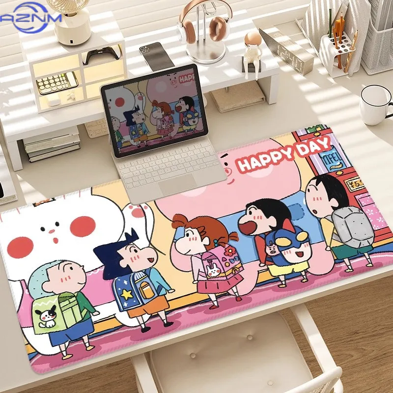 Crayon Shin-chan Mouse Pad Cartoon Large Game Pads Anime Study Desk Mat Non-slip Rubber Computer Keyboard Pads