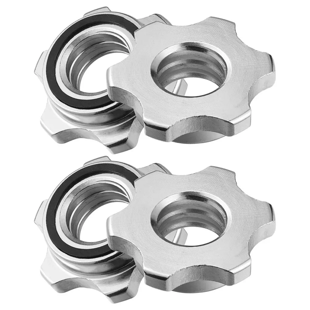 

4Pcs Anti-Slip Nut Universal Fit Barbell Dumbbell Locking Collar for Gym Strength Training Accessories Barbell Collars