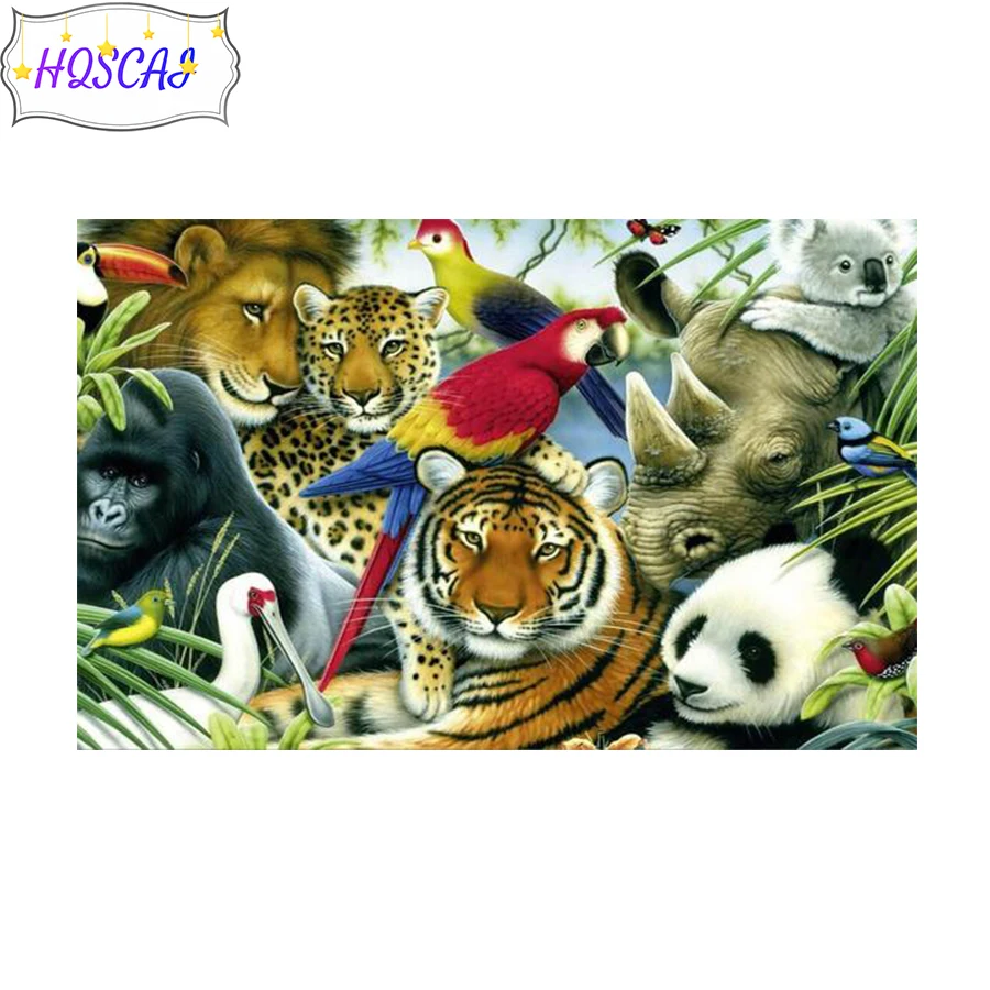 

New 5D DIY Round Drill Diamond Painting Tiger cat animal Cross Stitch Diamond Art Embroidery Diamond Mosaic Decor Gift pictures