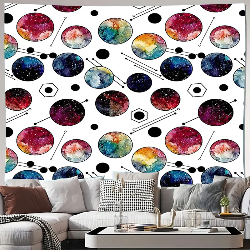 Галактика Гобелен Настенный Туманность Космический Декор Небесная Комната Эстетическая Вселенная Настенное Искусство Космический Домашний Декор Страшное Небо Фон