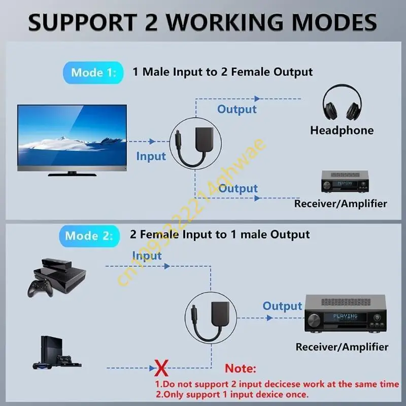 Splitter per home theater televisione 1 input maschio 2 output femminile