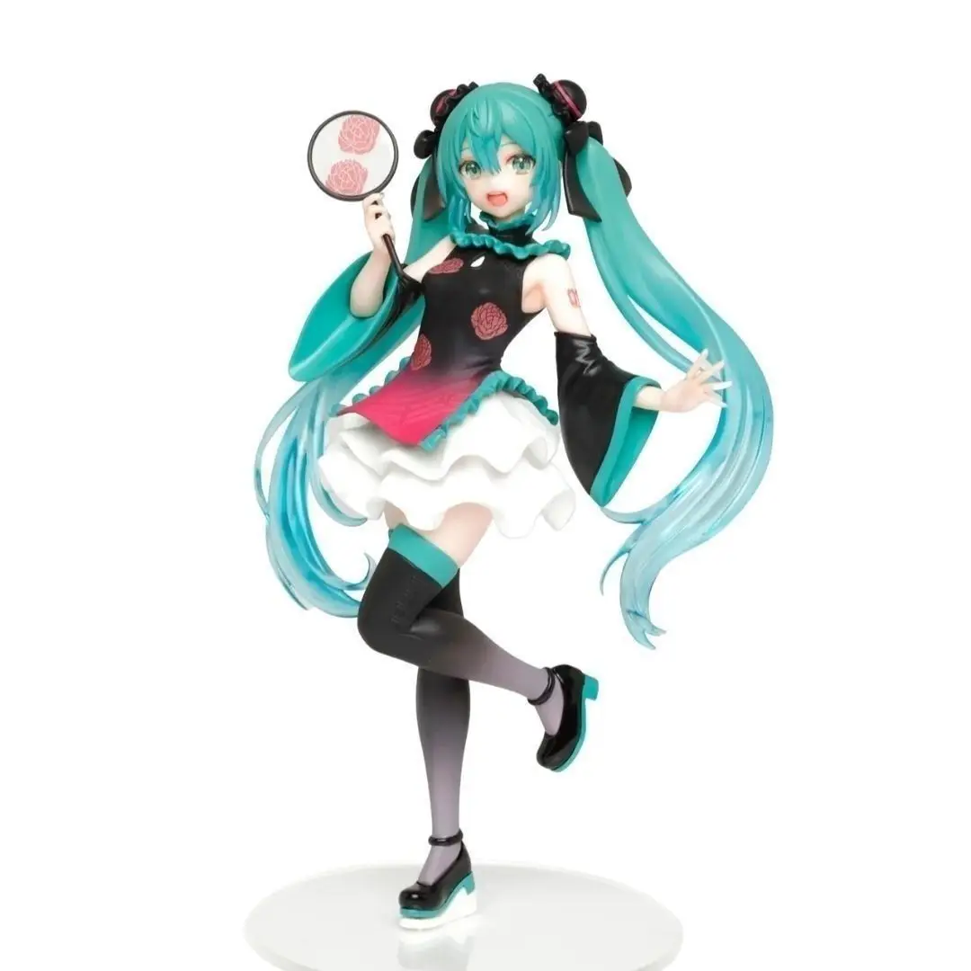 New 19cm Doll Model Hatsune Miku Anime Girl Figures Cheongsam Princess with Long Hair Cartoon Statue Cute Doll Model Toys Gift