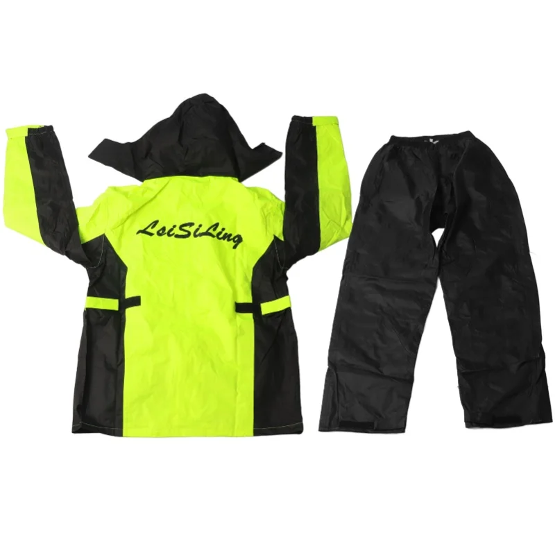 

Cycle Raincoat And Pants Set For Women Men Rainproof Lightweight Reflective Motorcycle Windbreaker Jackets Pants L