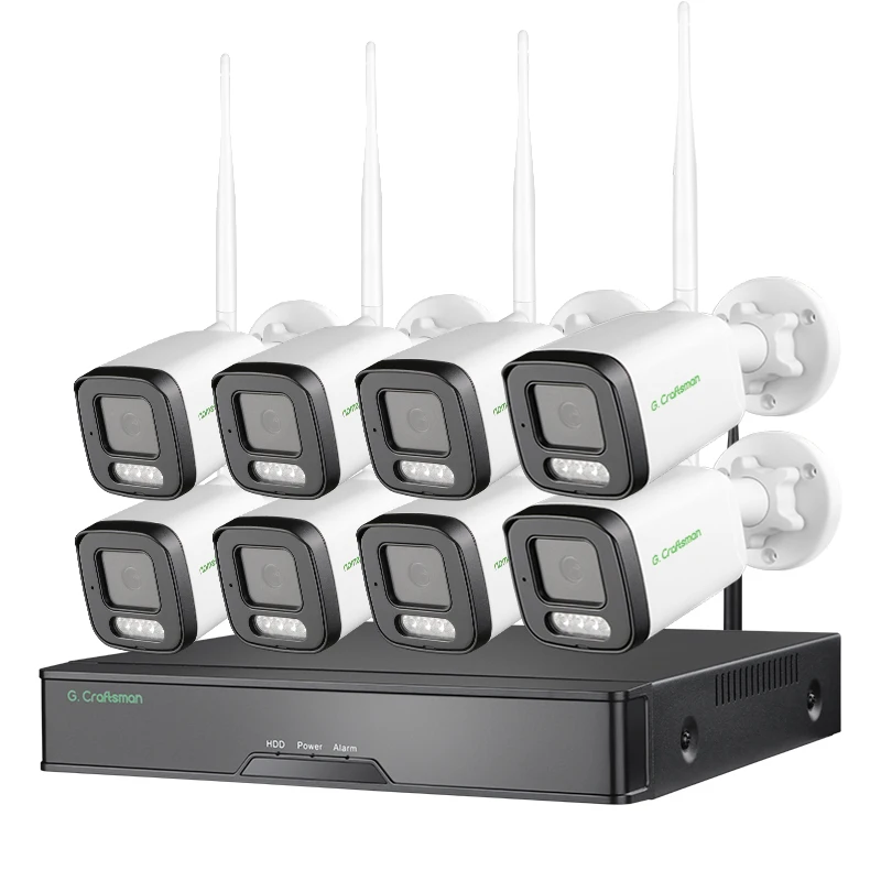 GW-TFD-M5X-K8(AG) XMEYE ICSEE 5MP Outdoor Wireless WIFI Camera 8 Channel NVR Kit Home Security Video Surveillance System