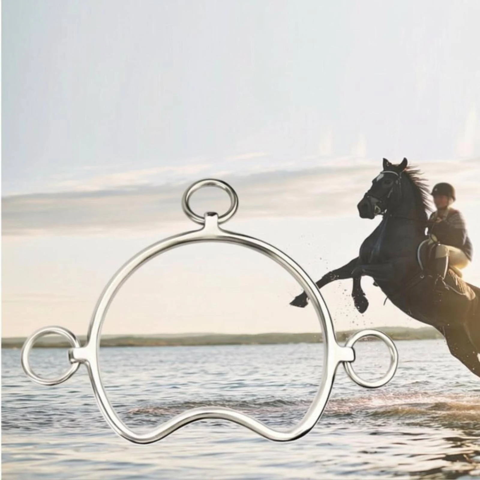 three-loop-horse-bit-leverage-control-3-loop-horse-bit-equine-gear-stainless-steel-rust-resistant