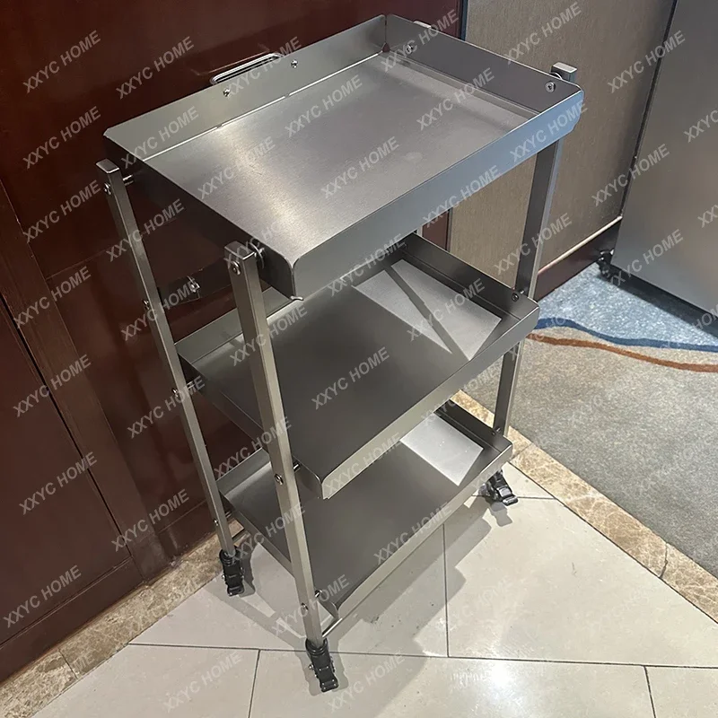 S  New barber shop stainless steel folding haircut perm and dyeing area cart beauty salon cart