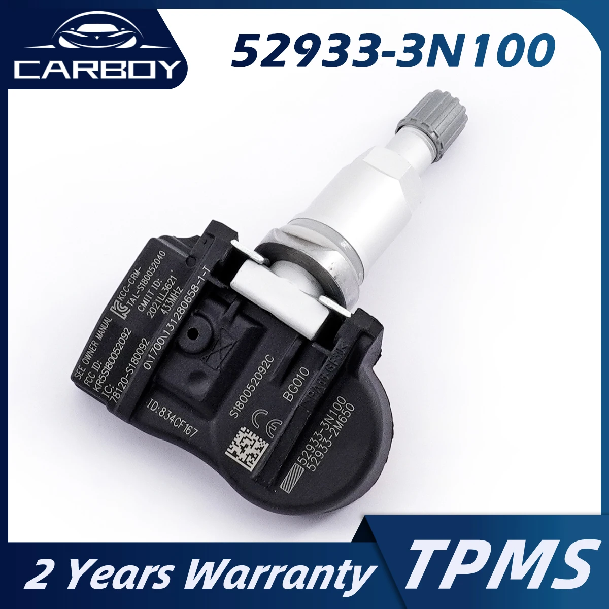 

Датчик TPMS 52933-3N100 для Hyundai Solaris Centennial H300 i800 Accent Genesis Kia Pro Ceed Picanto Cadenza 433 МГц 529333N100