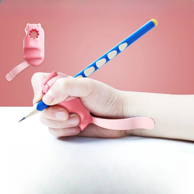 Kids Anti Hook Wrist Pencil Grip Corrector Beginner Writing Posture Correction Tool Soft Silicone Primary School Stationery - view 6