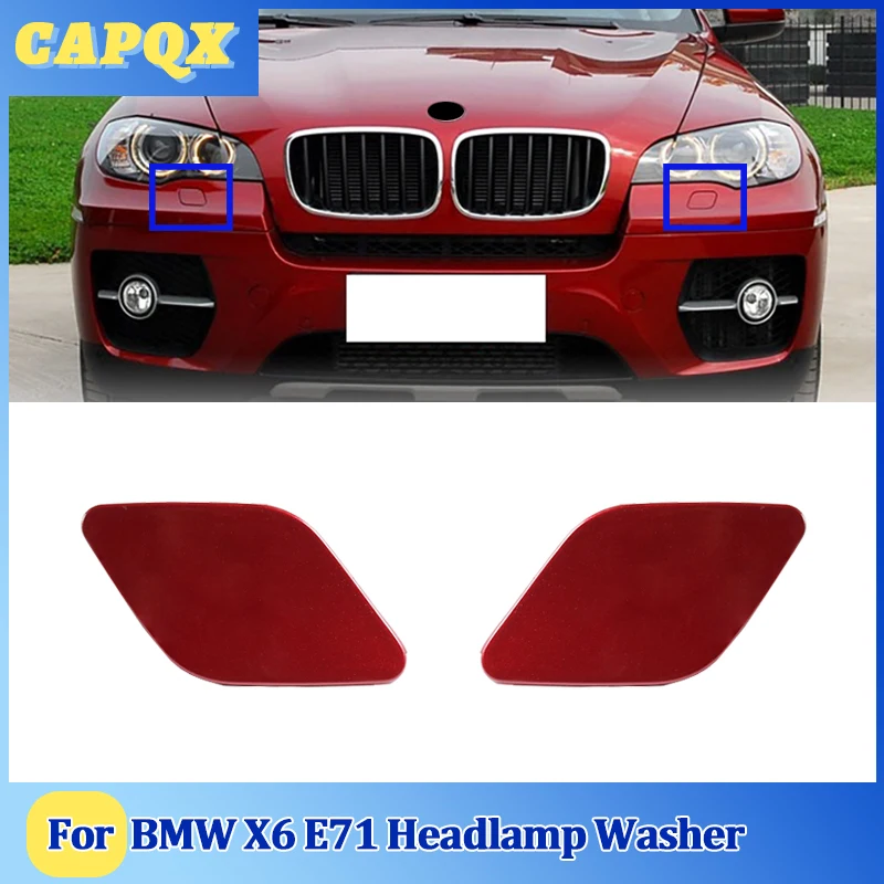 For BMW X6 E71  2008 09 10 Front Bumper Headlight Washer Spray Nozzle Cover Headlamp Washer Jet 