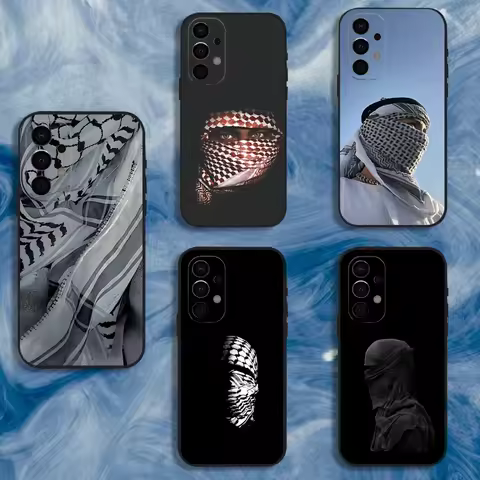 Hattah Keffiyeh Fashion Phone Case For Samsung S25,S24,S21,S22,S23,S30,Ultra,S20,Plus,Fe,Lite,Note,10,9,5G Black Cover