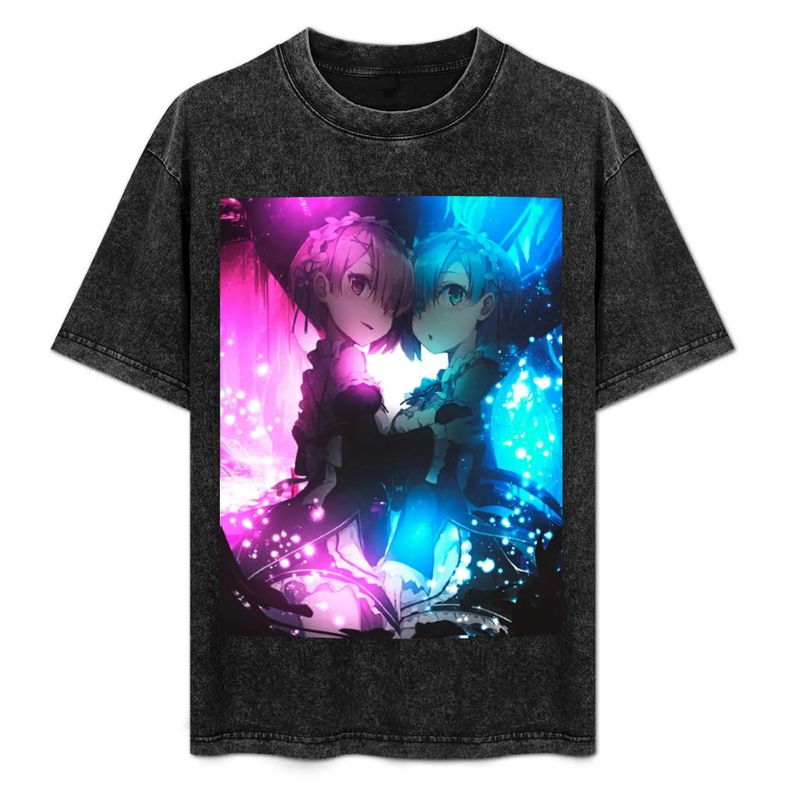

rem and ram (re zero) T-Shirt shirts graphic tee street wear tops cute tops mens t shirt