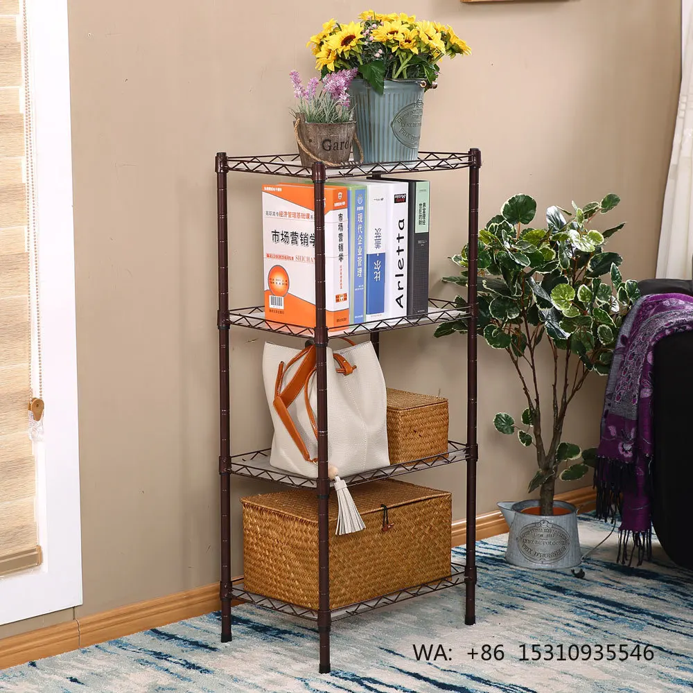 4-Shelf Adjustable, Heavy Duty Storage Shelving Unit (350 Lbs Loading Capacity Per Shelf), Steel Organizer Wire Rack
