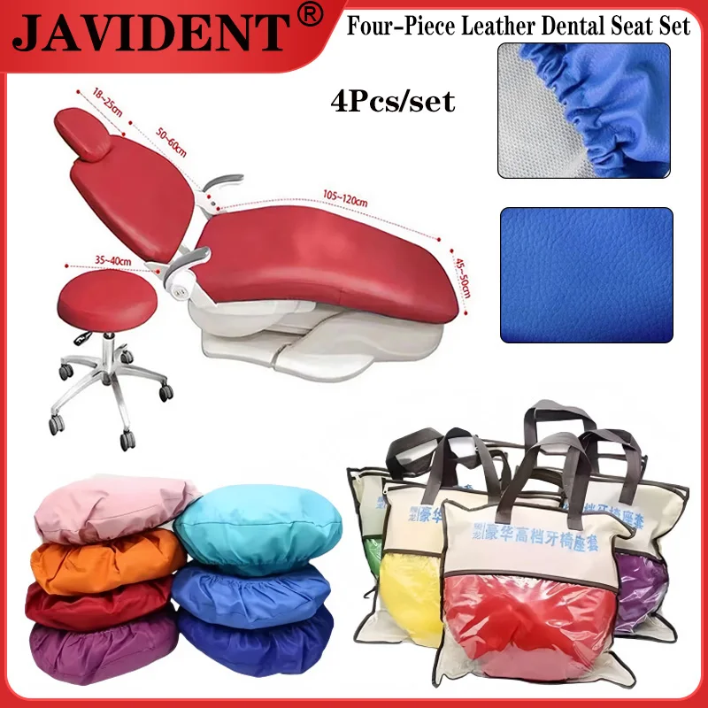 

4Pcs/Set Dental Chair Seat Cover Chair Protective Cover Waterproof Leather Quality Comprehensive Dental Kit